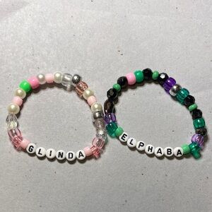 Wicked Elphaba and Glinda Kandi Bracelet Set